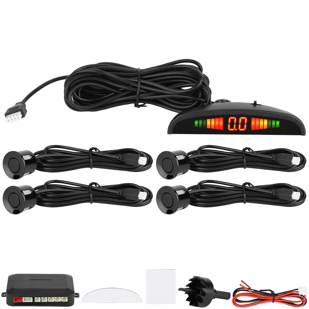 4 Parking Sensors Buzzer Car Reverse Backup Rear Radar LED System Sound Alarm Universal
4 Parking Sensors Buzzer Car Reverse Backup Rear Radar LED System Sound Alarm Universal