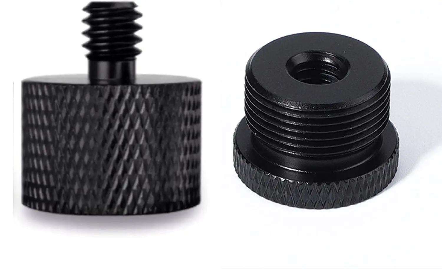Mic Stand Adapter 5/8 Female to 1/4 Male and 1/4 Female to 5/8 Male Screw Adapter Thread for Microphone Stand Mount to Camera 
Mic Stand Adapter 5/8 Female to 1/4 Male and 1/4 Female to 5/8 Male Screw Adapter Thread for Microphone Stand Mount to Camera
