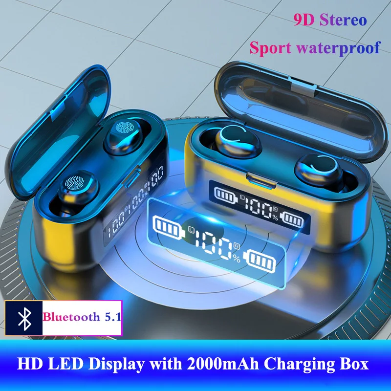 Wireless Headphones Bluetooth Earphones V5.1 TWS 2000mAh LED 9D Stereo Sports Waterproof Earbuds Headsets Earphone Headphone 
Wireless Headphones Bluetooth Earphones V5.1 TWS 2000mAh LED 9D Stereo Sports Waterproof Earbuds Headsets Earphone Headphone