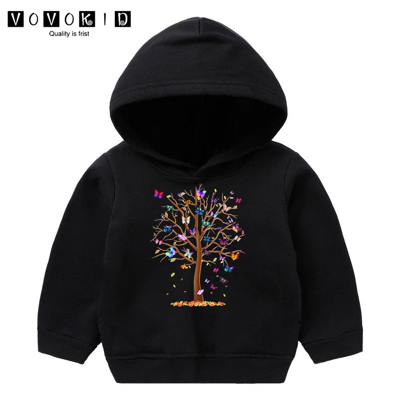 Butterfly Tree Kawaii Cute Black Hoodies Spring Winter Girl Baby Hooded Sweatshirts Casual Quality Children Clothing Tops
Butterfly Tree Kawaii Cute Black Hoodies Spring Winter Girl Baby Hooded Sweatshirts Casual Quality Children Clothing Tops