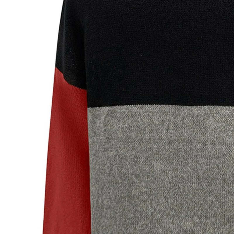 Women Fashion Sweaters Contrast Color Striped Crew Neck Long Sleeve Knit Pullover Loose Sweaters 
Women Fashion Sweaters Contrast Color Striped Crew Neck Long Sleeve Knit Pullover Loose Sweaters