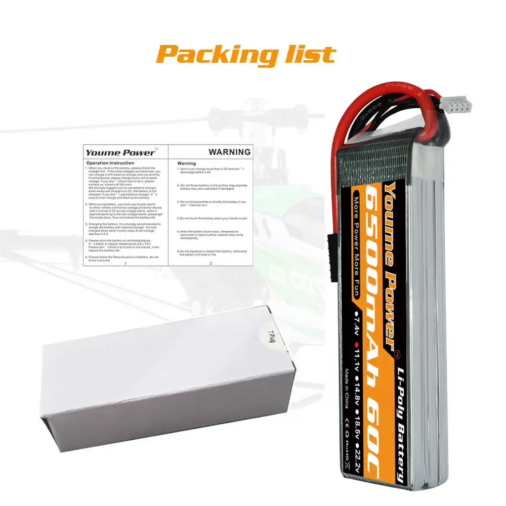 Youme 3S Lipo Battery 11.1v 3300mah 4000mah 2S 7.4V 5200mah 6200mah 4S Lipo 6500mah Deans XT60 plug Hard Case RC Car truck boat
Youme 3S Lipo Battery 11.1v 3300mah 4000mah 2S 7.4V 5200mah 6200mah 4S Lipo 6500mah Deans XT60 plug Hard Case RC Car truck boat