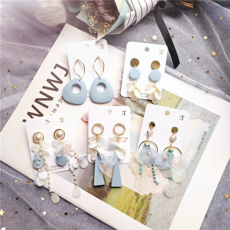 AVEBIEN 2021 Trendy Blue Series Geometry Women's Stud Earrings Cute Temperament All-match Fashion Earrings Jewelry Accessories
AVEBIEN 2021 Trendy Blue Series Geometry Women's Stud Earrings Cute Temperament All-match Fashion Earrings Jewelry Accessories