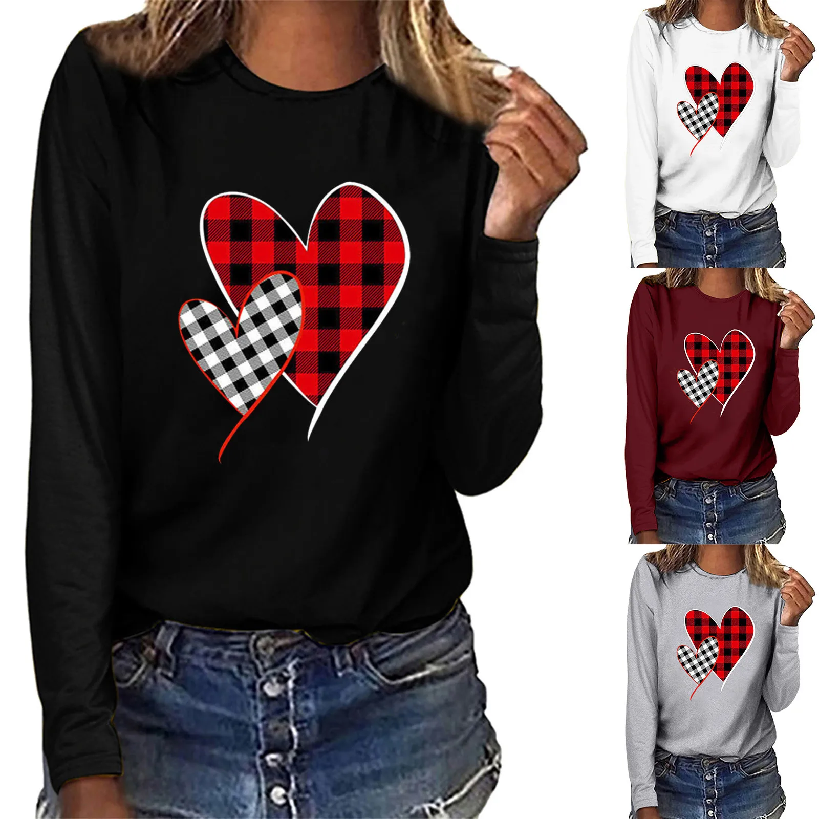 2021 Women Shirts Valentine's Day Printed Long Sleeve Sweatshirt Pullover Shirts Top Blouse Camisas De Mujer
2021 Women Shirts Valentine's Day Printed Long Sleeve Sweatshirt Pullover Shirts Top Blouse Camisas De Mujer