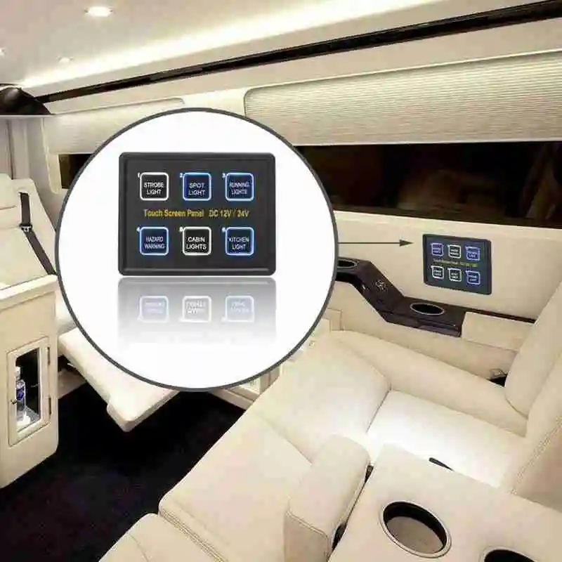 Multifunctional 6-digit Switch Panel Blue LED Screen And Switch Available Yachts For Ships Bluetooth-compatible Control
Multifunctional 6-digit Switch Panel Blue LED Screen And Switch Available Yachts For Ships Bluetooth-compatible Control