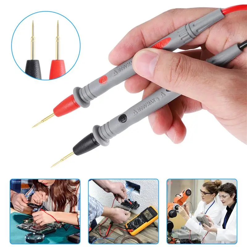 1Pair 10A Probe Test Leads Pin for Digital Multimeter Needle Tip Multi Meter Tester Lead Probe Wire Pen Cable
1Pair 10A Probe Test Leads Pin for Digital Multimeter Needle Tip Multi Meter Tester Lead Probe Wire Pen Cable