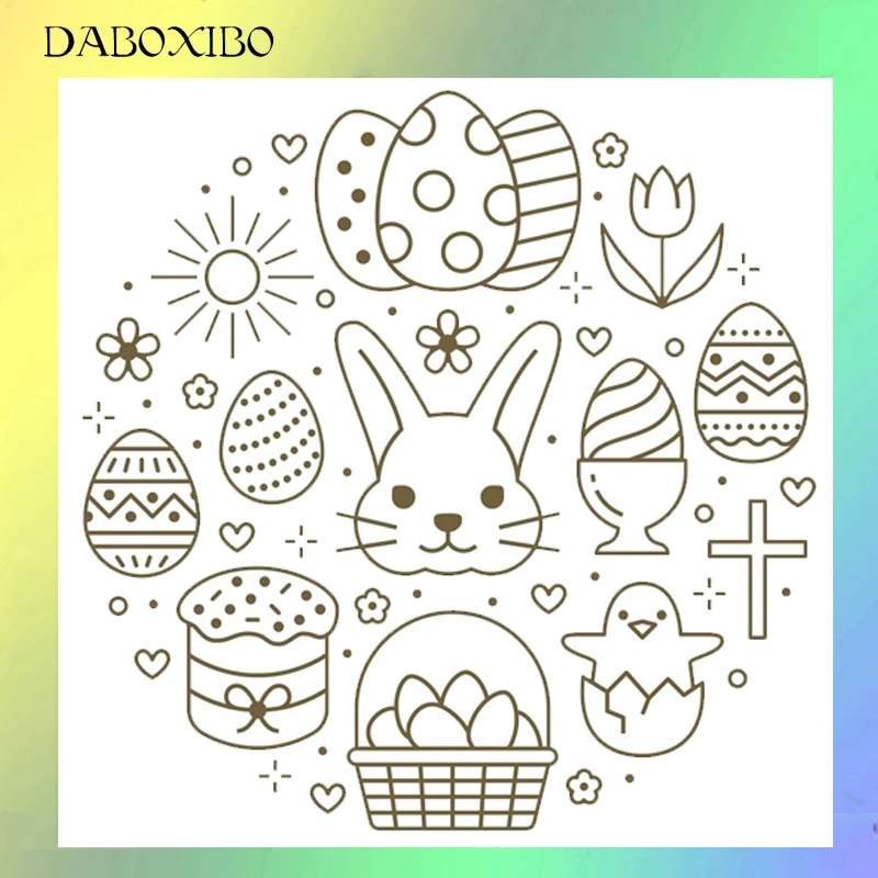 DABOXIBO Happy Easter Clear Stamps For DIY Scrapbooking/Card Making/Photo Album Silicone Decorative Crafts 13X13
DABOXIBO Happy Easter Clear Stamps For DIY Scrapbooking/Card Making/Photo Album Silicone Decorative Crafts 13X13