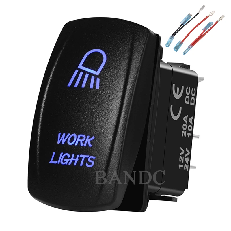 WORK LIGHTS Laser-Etched 5P On-Off SPST Blue Led Lights Rocker Switch for Car Boat ARB NARVA,Car Accessories,Jumper Wires Set
WORK LIGHTS Laser-Etched 5P On-Off SPST Blue Led Lights Rocker Switch for Car Boat ARB NARVA,Car Accessories,Jumper Wires Set