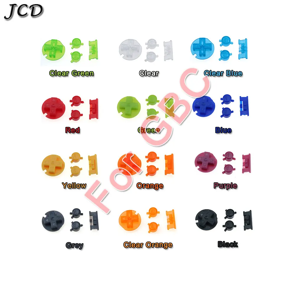 JCD 10sets/lot Plastic Power ON OFF Buttons Keypads for Gameboy Color GBC Colorful Buttons for GBC D Pads A B Buttons
JCD 10sets/lot Plastic Power ON OFF Buttons Keypads for Gameboy Color GBC Colorful Buttons for GBC D Pads A B Buttons