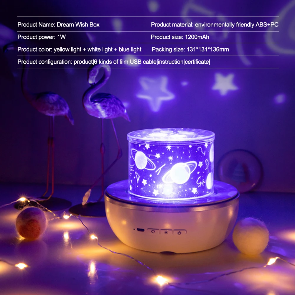 Projector Lamp Children Bedroom LED Night Light Baby Lamp Decor Rotating Starry Nursery Moon Galaxy Projector Colorful Flashing
Projector Lamp Children Bedroom LED Night Light Baby Lamp Decor Rotating Starry Nursery Moon Galaxy Projector Colorful Flashing