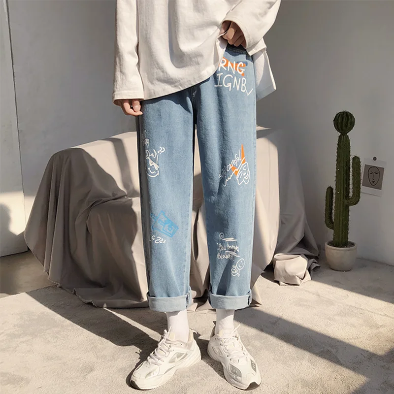 Woman Jeans High Waist Wide Leg Graffiti Denim Trousers Streetwear Clothes Vintage Quality 2021 Fashion Harajuku Straight Pants
Woman Jeans High Waist Wide Leg Graffiti Denim Trousers Streetwear Clothes Vintage Quality 2021 Fashion Harajuku Straight Pants