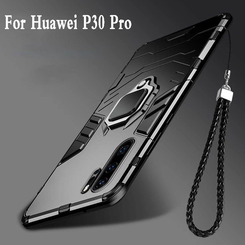 Кольцо Броня чехол для huawei p30 pro Чехол силиконовый бампер телефона fundas подставка