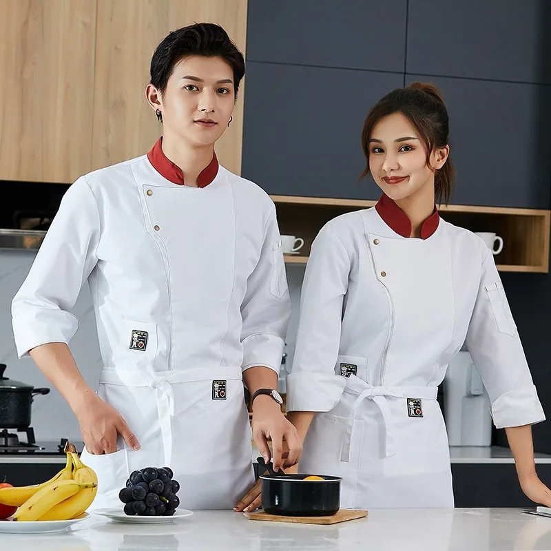 2020 Rushed Chef Uniform Restaurant Clothes Hotel Chef Work Male Long Sleeve Autumn Wind Post Kitchen Cook Kindergarten Canteen
2020 Rushed Chef Uniform Restaurant Clothes Hotel Chef Work Male Long Sleeve Autumn Wind Post Kitchen Cook Kindergarten Canteen