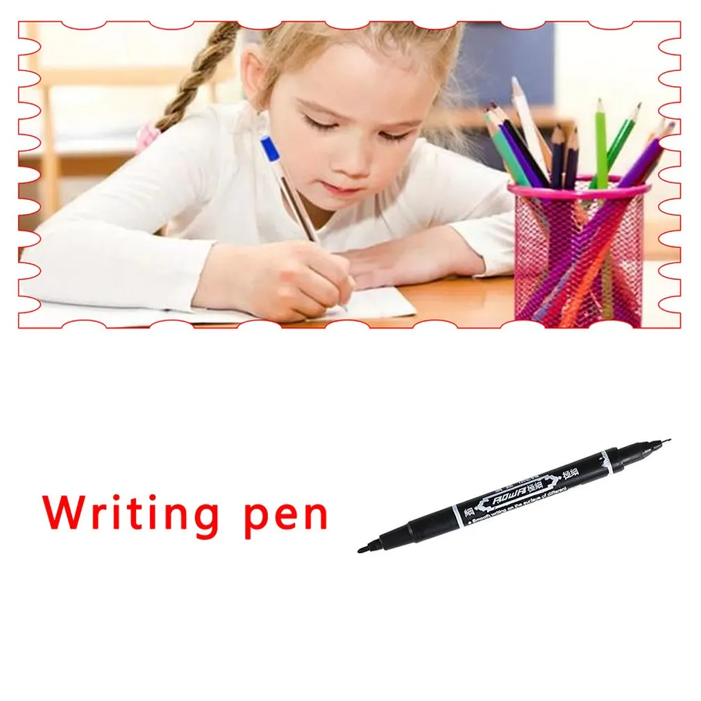 Black Ultra-fine Double-end Marker Pen Small-end Pen Water-based For Hook Line Pen Practical Stationery
Black Ultra-fine Double-end Marker Pen Small-end Pen Water-based For Hook Line Pen Practical Stationery