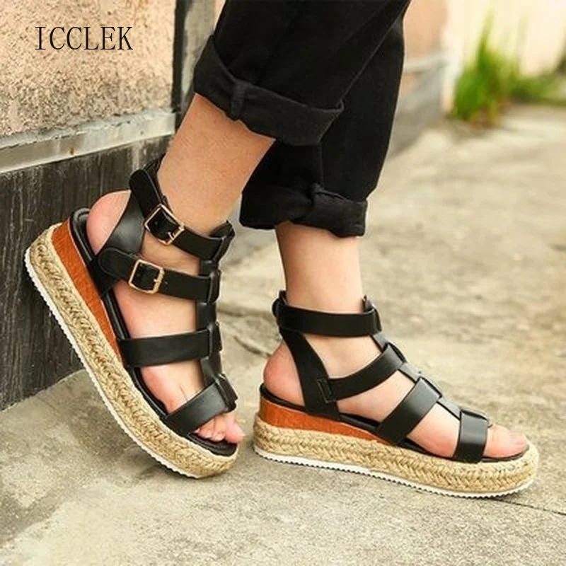 ICCLEK 2021 Ladies Roman Sandals Slope Heel Buckle Sandals Women Shoes Shoes for Women Platform Sandals Flat Sandals Women
ICCLEK 2021 Ladies Roman Sandals Slope Heel Buckle Sandals Women Shoes Shoes for Women Platform Sandals Flat Sandals Women