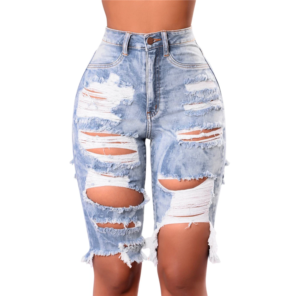 Women Denim Shorts Blue Sexy Hole High Waist Straight Lady Jeans Shorts 2021 Summer Ripped Streetwear Knee Length Jeans Female
Women Denim Shorts Blue Sexy Hole High Waist Straight Lady Jeans Shorts 2021 Summer Ripped Streetwear Knee Length Jeans Female