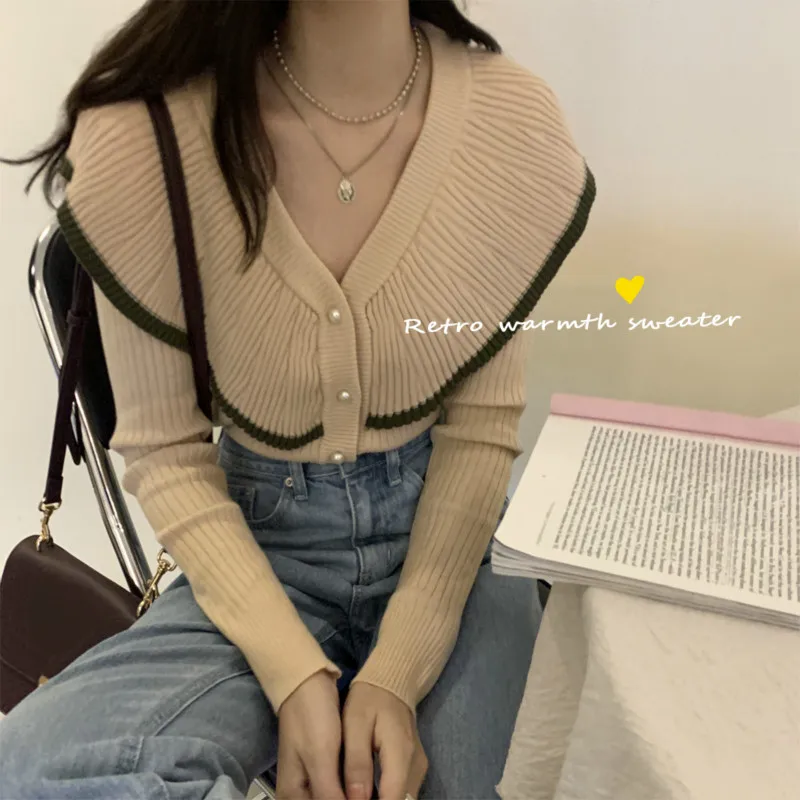 Women Autumn Winter Sexy Elegant V Neck Slim Sweater Coat Ladies Long Sleeve Knitted Cardigan Short Outwear French Style
Women Autumn Winter Sexy Elegant V Neck Slim Sweater Coat Ladies Long Sleeve Knitted Cardigan Short Outwear French Style
