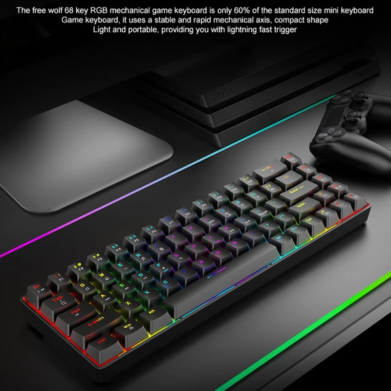 USB-клавиатура R91A Механическая игровая Проводная с RGB-подсветкой, 68 клавиш, стандартный размер 60%
USB-клавиатура R91A Механическая игровая Проводная с RGB-подсветкой, 68 клавиш, стандартный размер 60%
