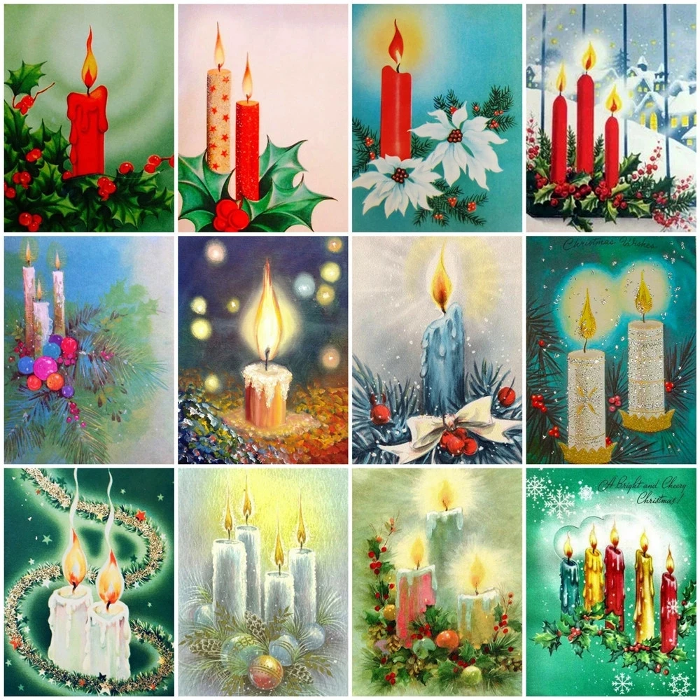 5D Diy Full Drill Diamond Painting Candle Christmas Decor Diamond Embroidery Cross Stitch Kits Mosaic Handicraft Needlework
5D Diy Full Drill Diamond Painting Candle Christmas Decor Diamond Embroidery Cross Stitch Kits Mosaic Handicraft Needlework