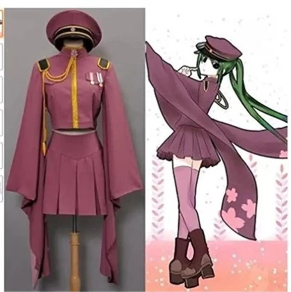 Vocaloid Hatsune Miku Униформа сенбонзакура кимоно платье наряд костюмы аниме косплей