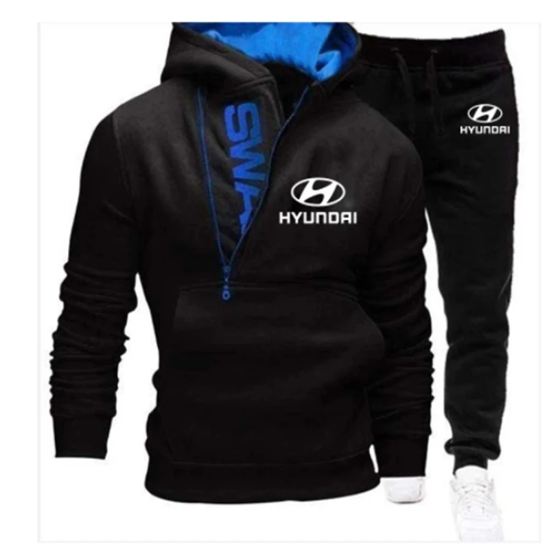2021 New Autumn winter Hyundai logo print Fleece cotton Men's zipper pullover+pants Casual sports Men's set
2021 New Autumn winter Hyundai logo print Fleece cotton Men's zipper pullover+pants Casual sports Men's set