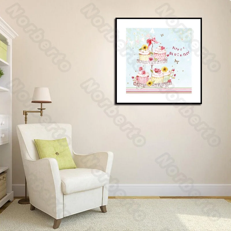 Modern Style Canvas Painting Poster Many Cakes Flower Basket and Presents Letters Happy Birthday for Home Rooms Decoration
Modern Style Canvas Painting Poster Many Cakes Flower Basket and Presents Letters Happy Birthday for Home Rooms Decoration