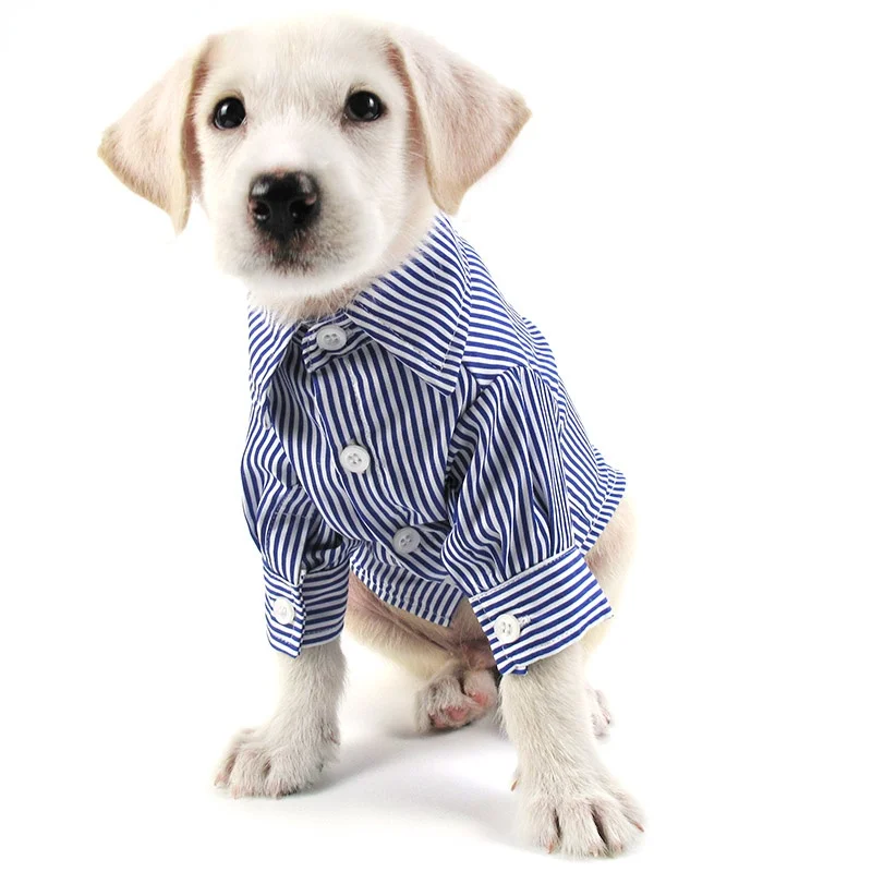 Stripe Dog Shirt Leisure Clothing Fashion Social Casual Pet Puppy Clothes Shirt Slim Fit Long-Sleeve Cats Red and Blue Shirts
Stripe Dog Shirt Leisure Clothing Fashion Social Casual Pet Puppy Clothes Shirt Slim Fit Long-Sleeve Cats Red and Blue Shirts