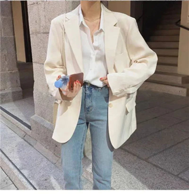GOOHOJIO 2020 New Solid Color Leisure Cardigan Blazer for Women Autumn Loose Blazer Jackets Ladies Single Breasted Jackets Women
GOOHOJIO 2020 New Solid Color Leisure Cardigan Blazer for Women Autumn Loose Blazer Jackets Ladies Single Breasted Jackets Women