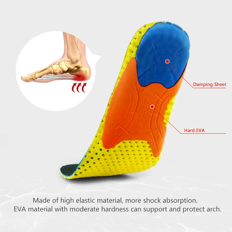 

Insoles Unisex Orthopedic Arch Supports Sole Pad Women Men Silicone Memory Foam Sole Insert Light Weight Sport Insole Running