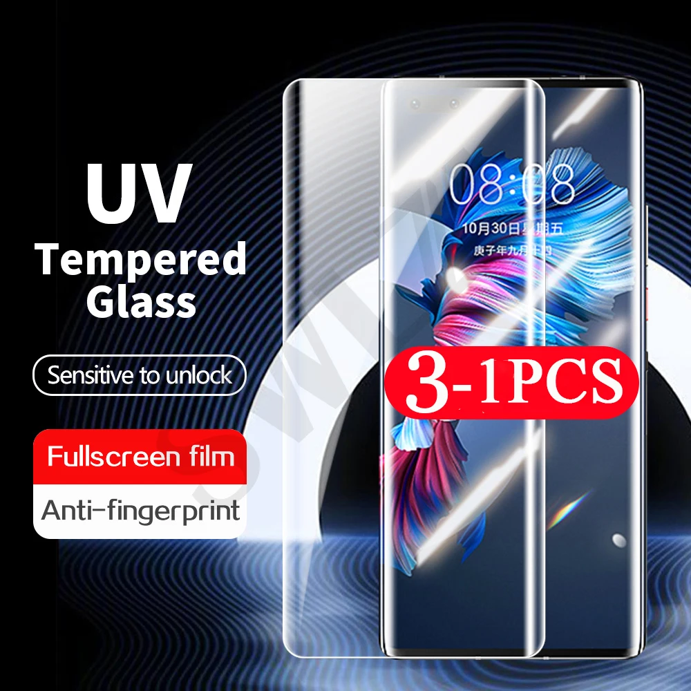 3-1Pcs UV tempered glass for Huawei P40 mate 40 pro plus 30 P30 20 nova 7 8 pro UV Glass phone screen protector protective film
3-1Pcs UV tempered glass for Huawei P40 mate 40 pro plus 30 P30 20 nova 7 8 pro UV Glass phone screen protector protective film