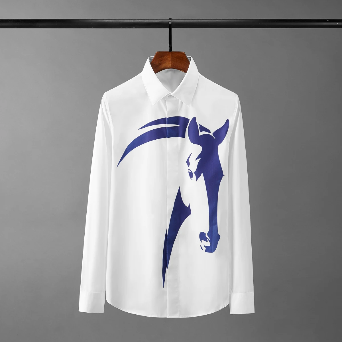 Рубашка Minglu мужская с принтом «лошадиная голова», классическая сорочка с длинным рукавом, приталенный силуэт, повседневвечерние вечерняя, ... 
Рубашка Minglu мужская с принтом «лошадиная голова», классическая сорочка с длинным рукавом, приталенный силуэт, повседневвечерние вечерняя, ...