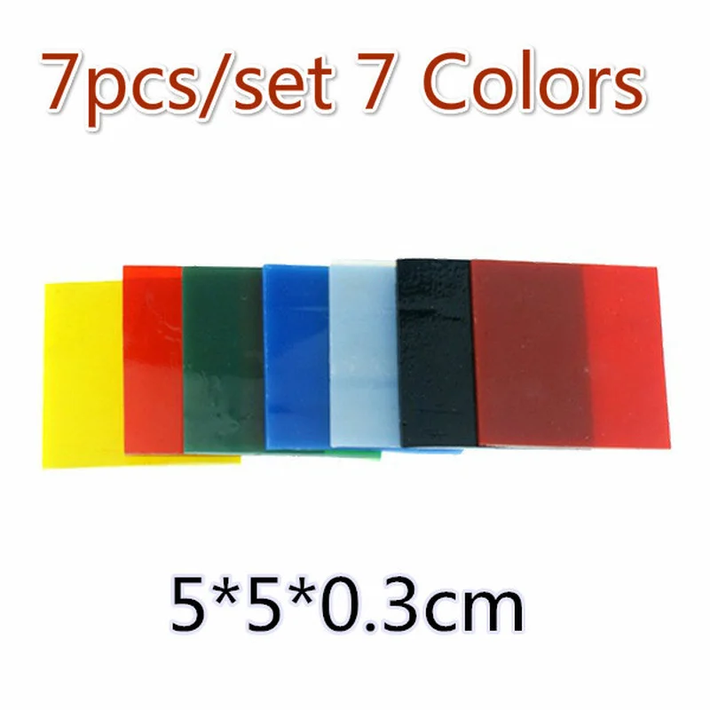 7pcs 7Colors Glass Mosaic Tiles 5*5*0.3cm Square Mosaic Stones DIY Mosaic Material for Art Craft Making Kid/Children Mosaic Tile
7pcs 7Colors Glass Mosaic Tiles 5*5*0.3cm Square Mosaic Stones DIY Mosaic Material for Art Craft Making Kid/Children Mosaic Tile
