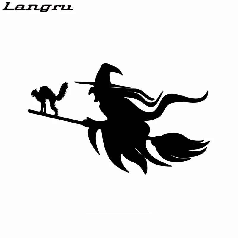 Langru 18x11 см ведьма летающая на метлу с искусственным автомобильным ветровым
