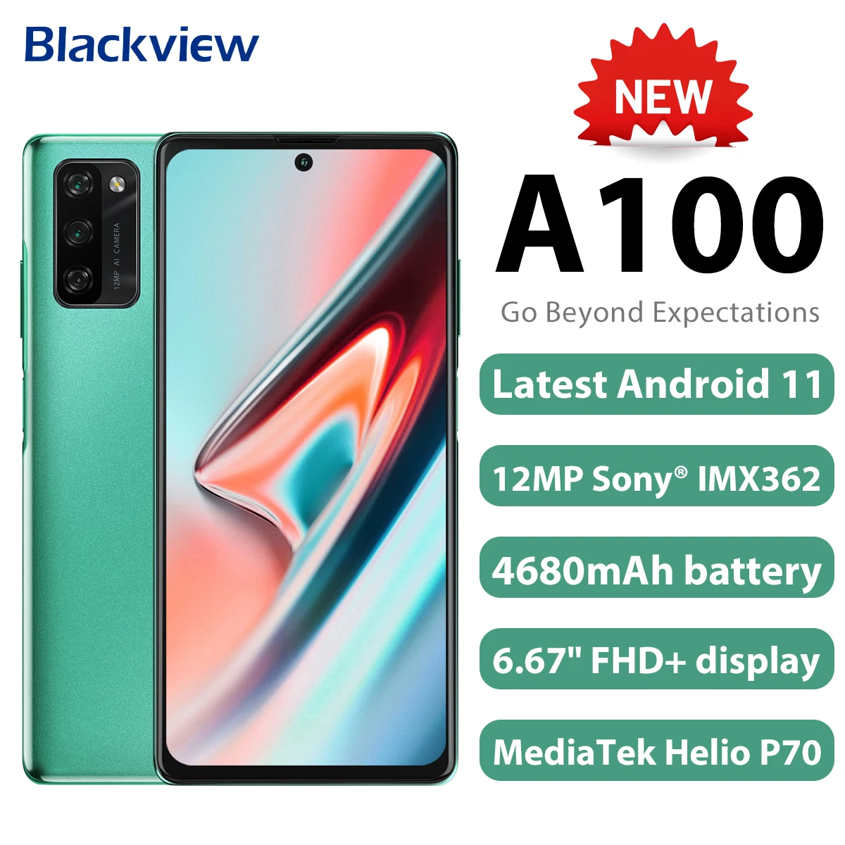 Blackview A100 смартфон с восьмиядерным процессором Helio P70, ОЗУ 6 ГБ, ПЗУ 128 ГБ, 12 МП, 4680 мАч
Blackview A100 смартфон с восьмиядерным процессором Helio P70, ОЗУ 6 ГБ, ПЗУ 128 ГБ, 12 МП, 4680 мАч