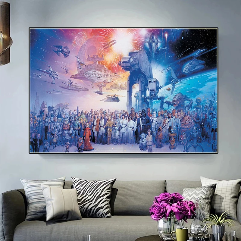 Star Wars Movie Poster Darth Vader Master Yoda Character Comic Canvas Painting Print Cuadros Wall Decor Picture Kids Room Gifts
Star Wars Movie Poster Darth Vader Master Yoda Character Comic Canvas Painting Print Cuadros Wall Decor Picture Kids Room Gifts