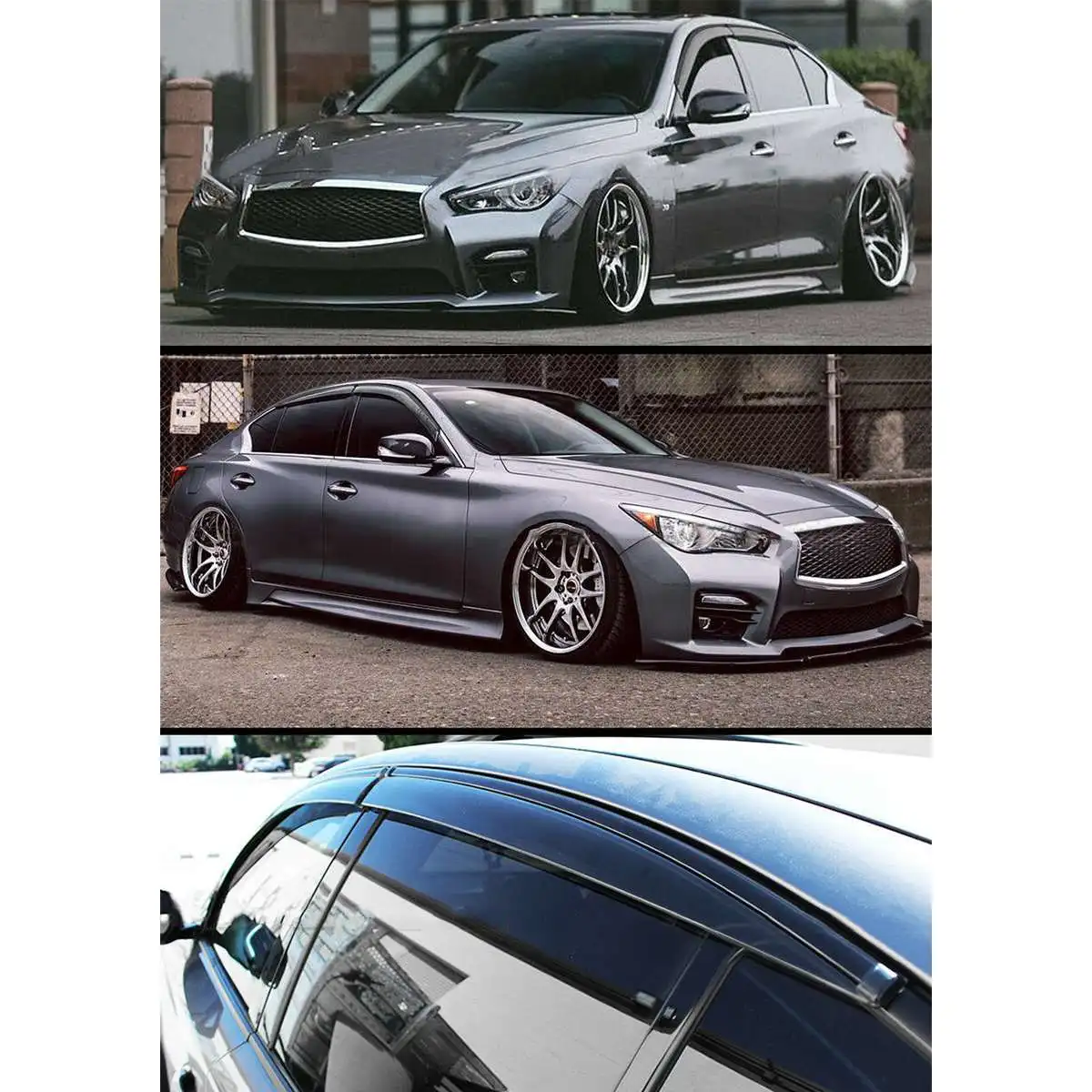 Vip Jdm Clip-on Smoke Tinted Window Visor W/Black Trim For Infiniti Q50 14-2020 Sun Rain Guard Car modification Accessories
Vip Jdm Clip-on Smoke Tinted Window Visor W/Black Trim For Infiniti Q50 14-2020 Sun Rain Guard Car modification Accessories
