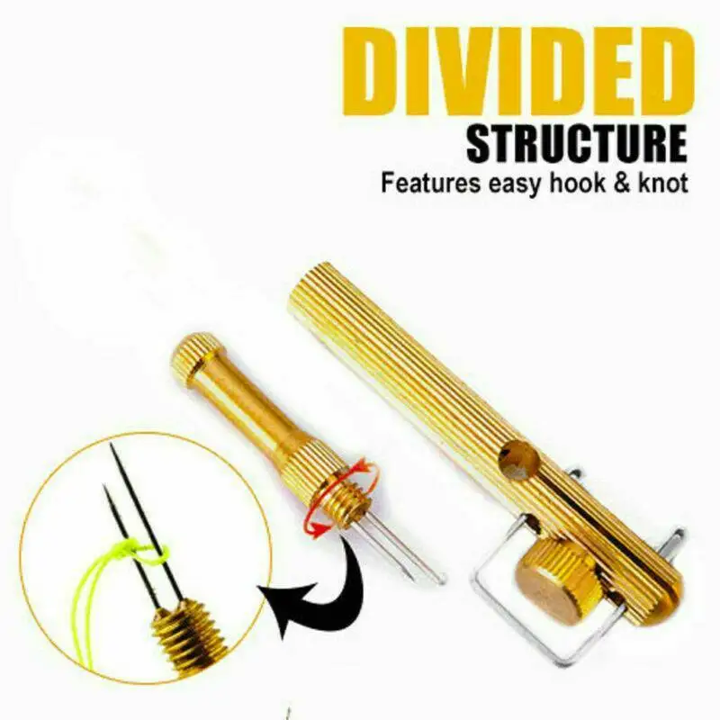 Aluminum Alloy Metal Manual Fishing Hook Tier Double-Headed Needle Gold Fishing Line Fishhook Tie Device Fishing Accessories
Aluminum Alloy Metal Manual Fishing Hook Tier Double-Headed Needle Gold Fishing Line Fishhook Tie Device Fishing Accessories