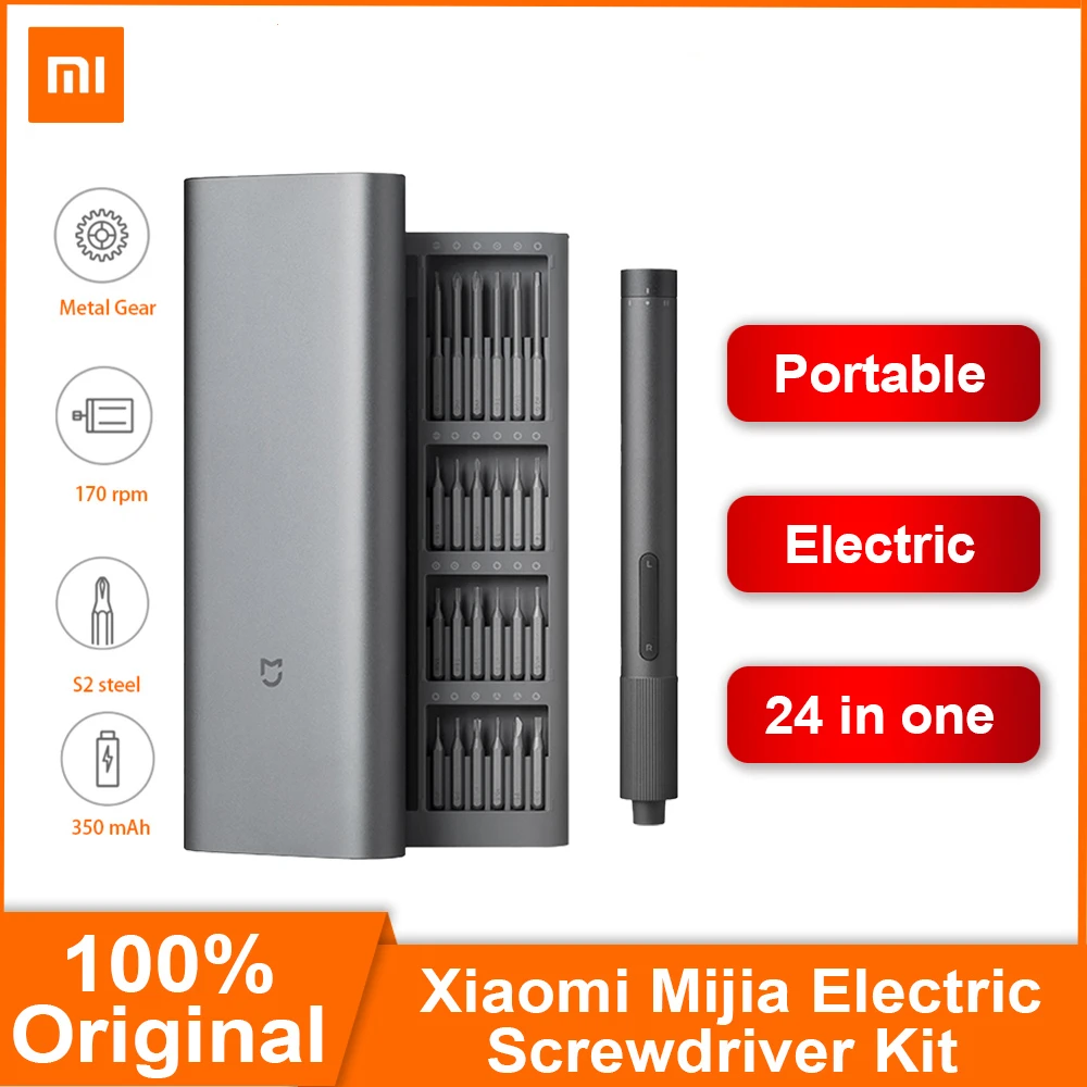 Электрическая отвертка Xiaomi Mijia 24 в 1, Набор прецизионных отверток, магнитный Алюминиевый корпус, ремонтные инструменты для умного дома
Электрическая отвертка Xiaomi Mijia 24 в 1, Набор прецизионных отверток, магнитный Алюминиевый корпус, ремонтные инструменты для умного дома