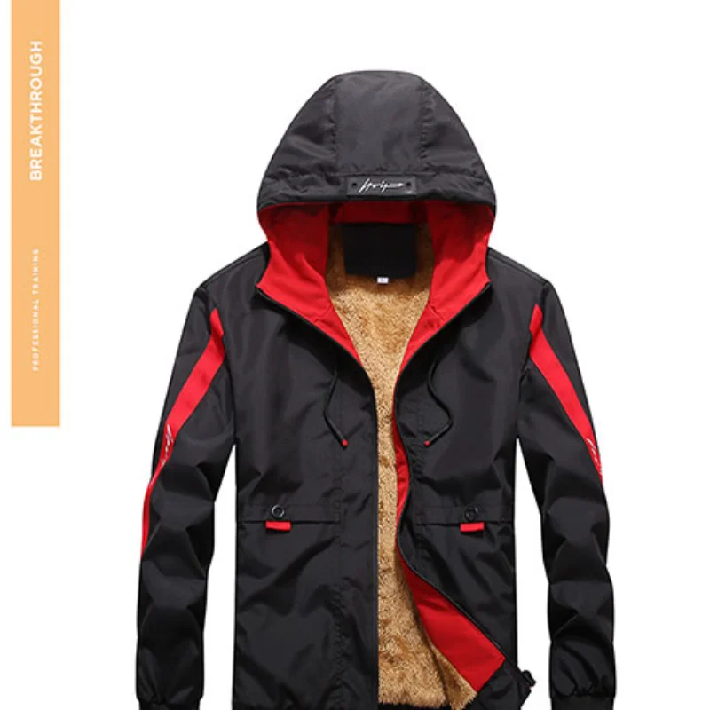 Autumn/winter Men's Clothing Hooded Coat with Fleece Warm Windbreaker Against Color Zipper Men's Jacket Young Clothing Big 4XL
Autumn/winter Men's Clothing Hooded Coat with Fleece Warm Windbreaker Against Color Zipper Men's Jacket Young Clothing Big 4XL
