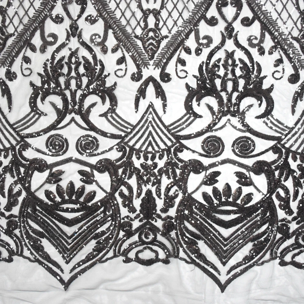 2021 Latest Black Sequin Embroidery Fabric Lace African Fabrics for Wedding Dress Sewing Accessories HY0781-2
2021 Latest Black Sequin Embroidery Fabric Lace African Fabrics for Wedding Dress Sewing Accessories HY0781-2