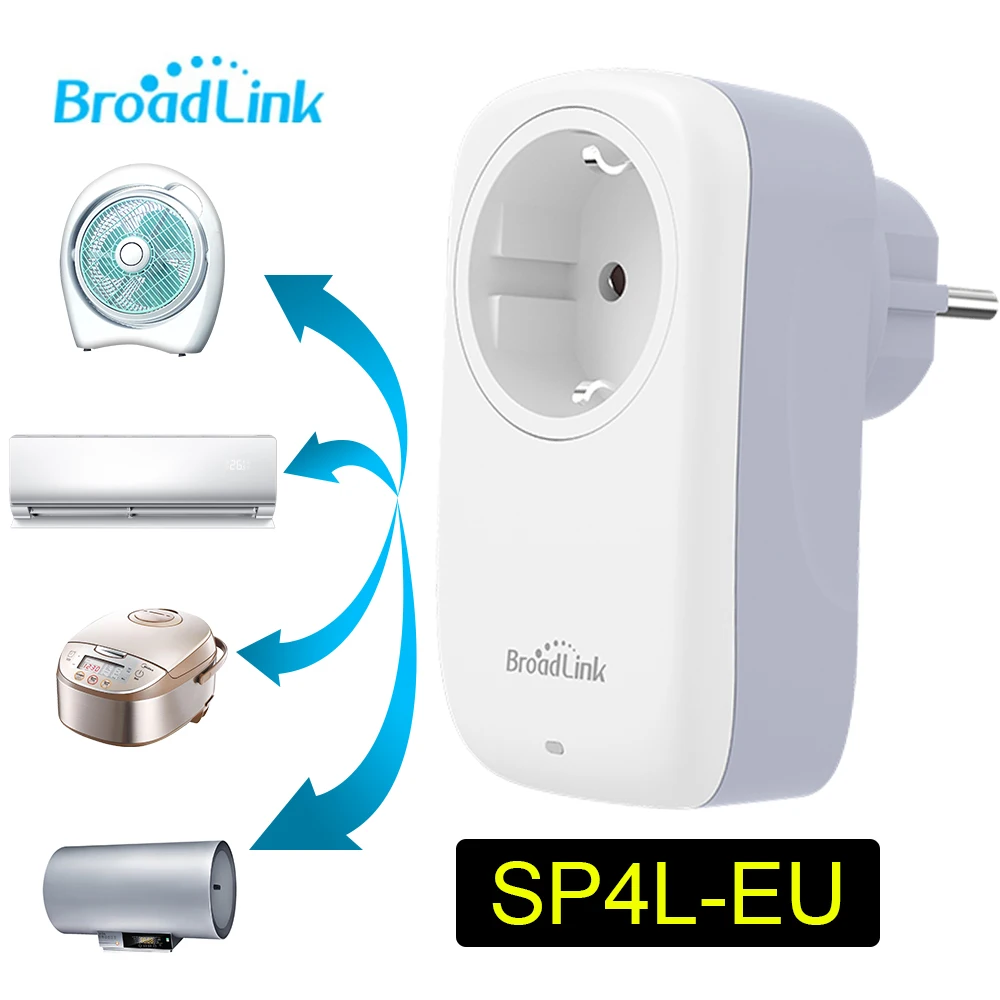 BroadLink SP4L умная штепсельная вилка Wi-Fi розетка 16А ЕС дистанционное управление