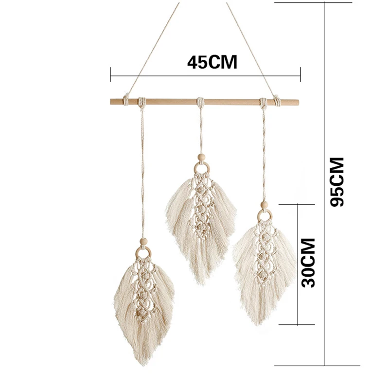 Leaves Boho Tapestry Cotton Wooden Decoration Handmade Bohemian Macrame Knot Tapestry Home Room Decor Wall Hangings Accessories
Leaves Boho Tapestry Cotton Wooden Decoration Handmade Bohemian Macrame Knot Tapestry Home Room Decor Wall Hangings Accessories