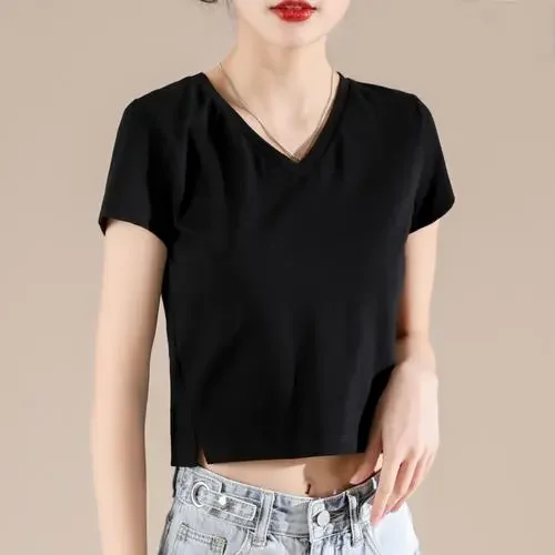 Summer 2020 short Khaki -sleeve t shirt Women Top Garment
Summer 2020 short Khaki -sleeve t shirt Women Top Garment