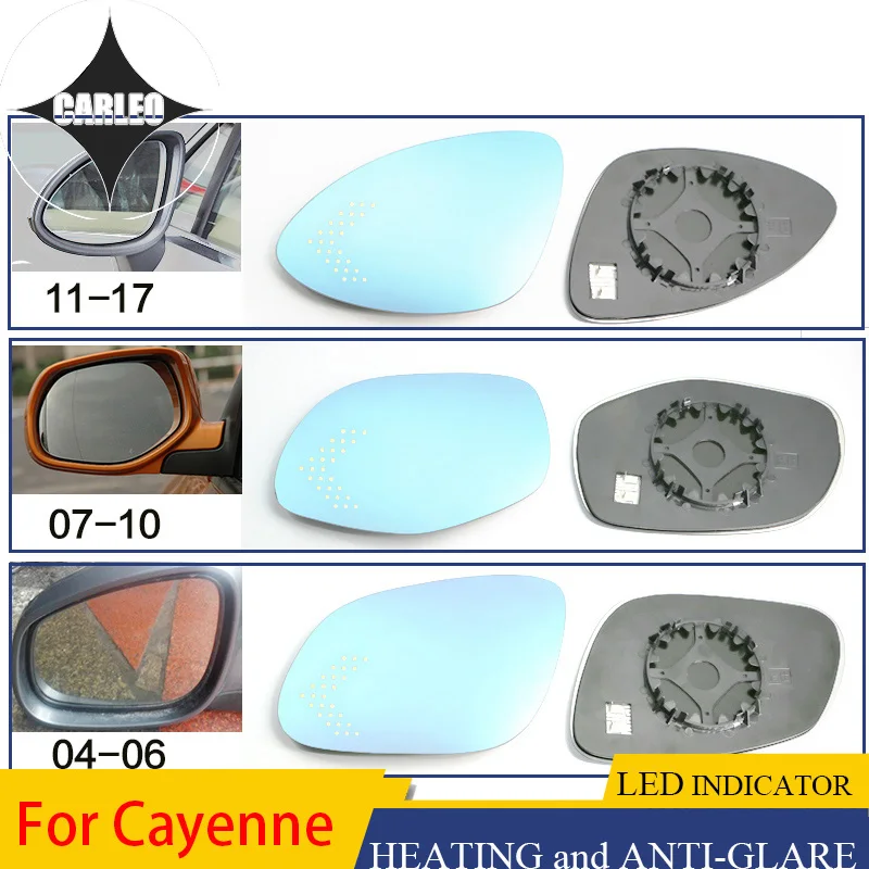 Car Side View Mirror Lens for Porsche Cayenne 2004-2017 Blue HD Glass Large Angle view Heating Function& LED Indicator Light 
Car Side View Mirror Lens for Porsche Cayenne 2004-2017 Blue HD Glass Large Angle view Heating Function& LED Indicator Light