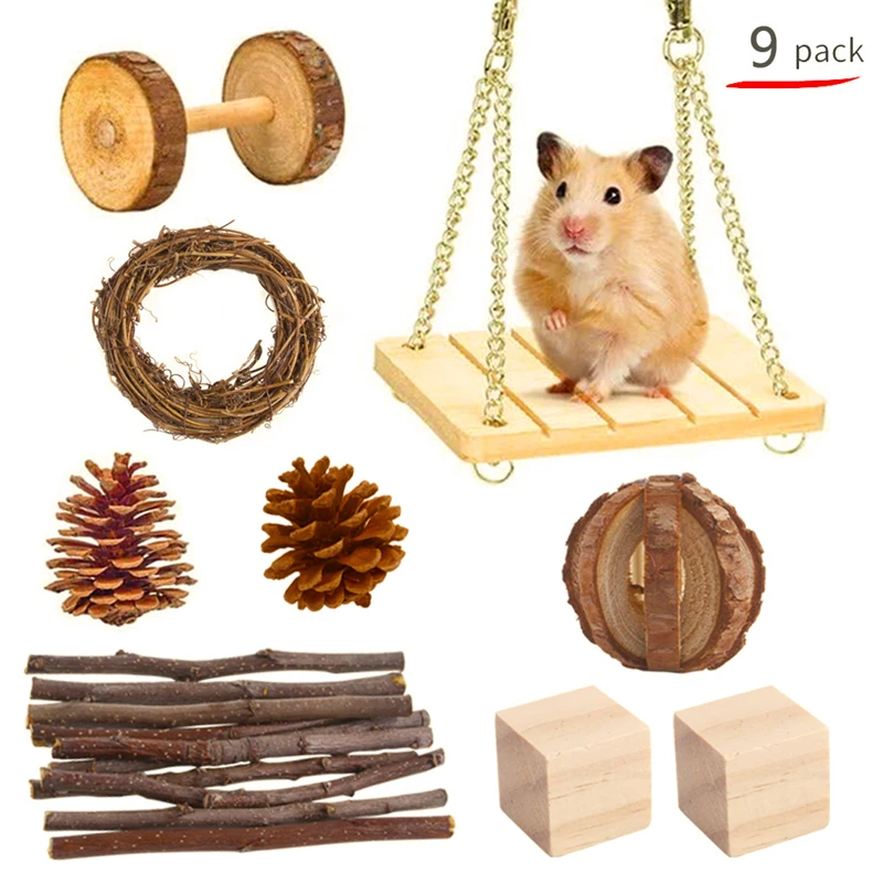 Wooden Hamster Toy for Four Seasons Pet Rabbit Guinea Pig Parrot Playing Molar Supplies Combination Set 
Wooden Hamster Toy for Four Seasons Pet Rabbit Guinea Pig Parrot Playing Molar Supplies Combination Set