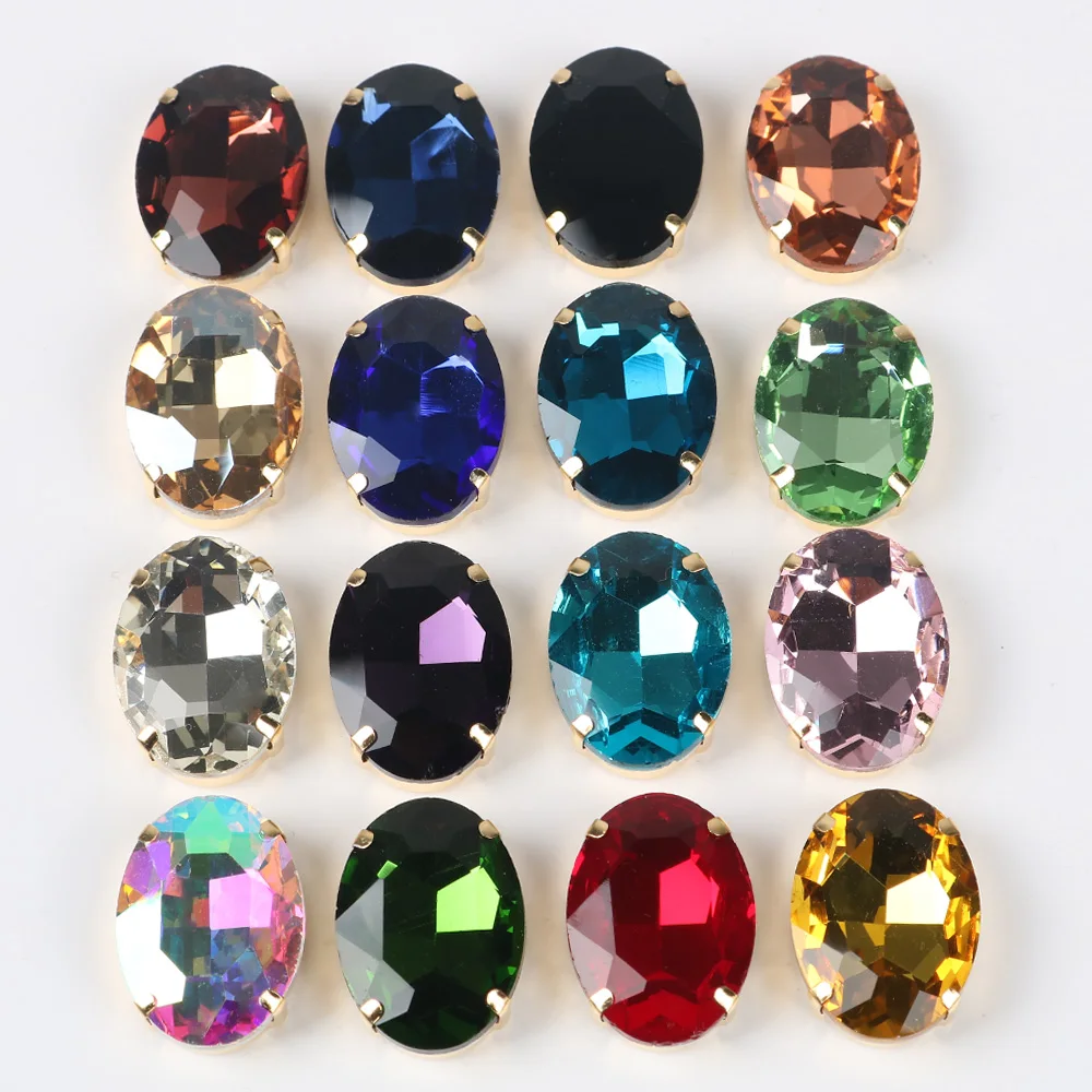 Oval shape Glass crystal Sew on Rhinestones with Silver Claw Handcrafts strass sew on stone clothing accessories shoes bag diy
Oval shape Glass crystal Sew on Rhinestones with Silver Claw Handcrafts strass sew on stone clothing accessories shoes bag diy