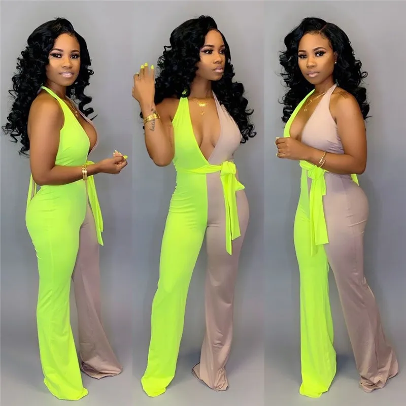 Sexy lady jumpsuit and romper back open halter patchwork women jumpsuit female summer sexy overalls
Sexy lady jumpsuit and romper back open halter patchwork women jumpsuit female summer sexy overalls