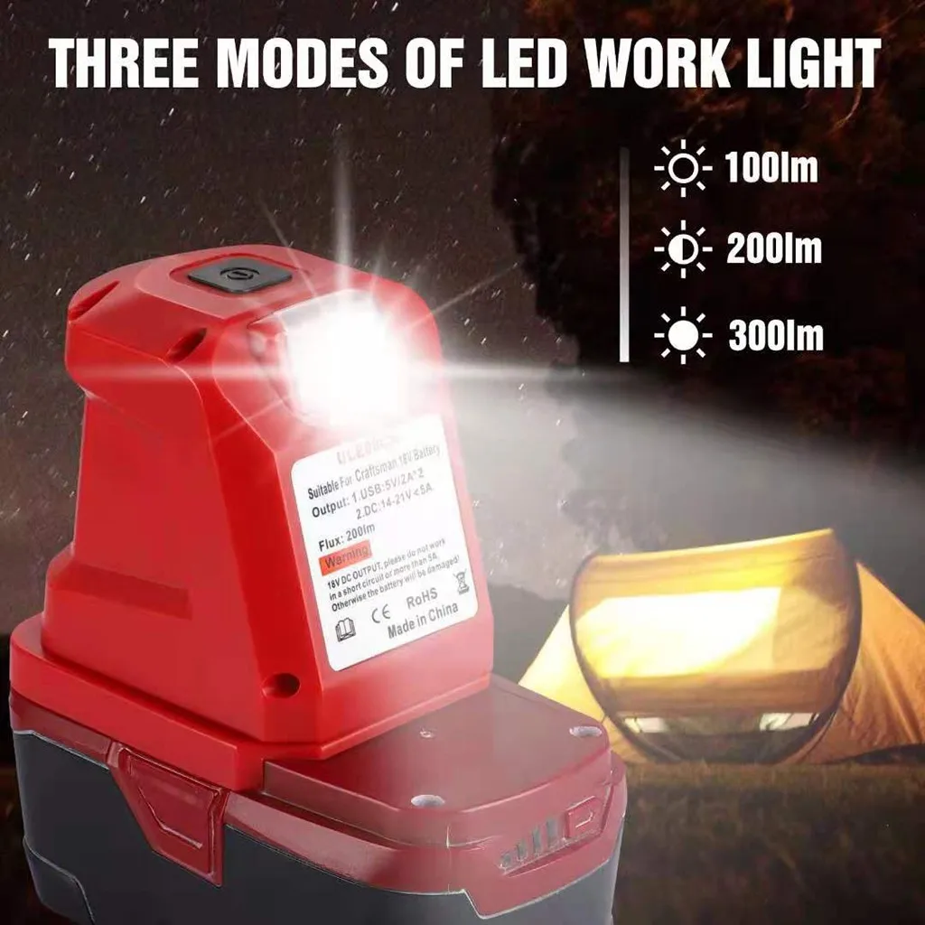 LED Lamp Work Light Torches For Craftsman C3 With 3W LED Light 200LM Emergency Outdoor Lighting Tool Li-ion Battery Adapter Dual
LED Lamp Work Light Torches For Craftsman C3 With 3W LED Light 200LM Emergency Outdoor Lighting Tool Li-ion Battery Adapter Dual