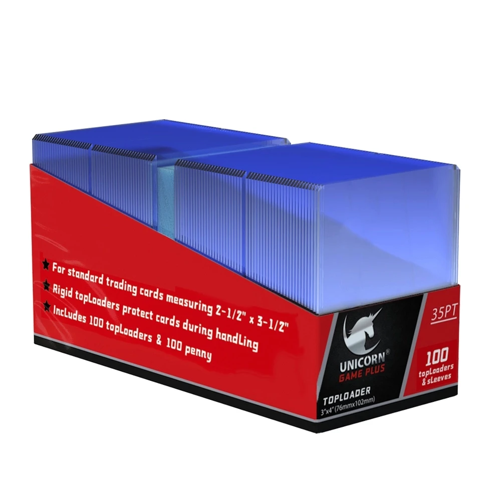 3" x 4" Trading Card Toploader & Card Sleeve Bundle 100 Total 35PT Rigid Plastic Toploader
3" x 4" Trading Card Toploader & Card Sleeve Bundle 100 Total 35PT Rigid Plastic Toploader