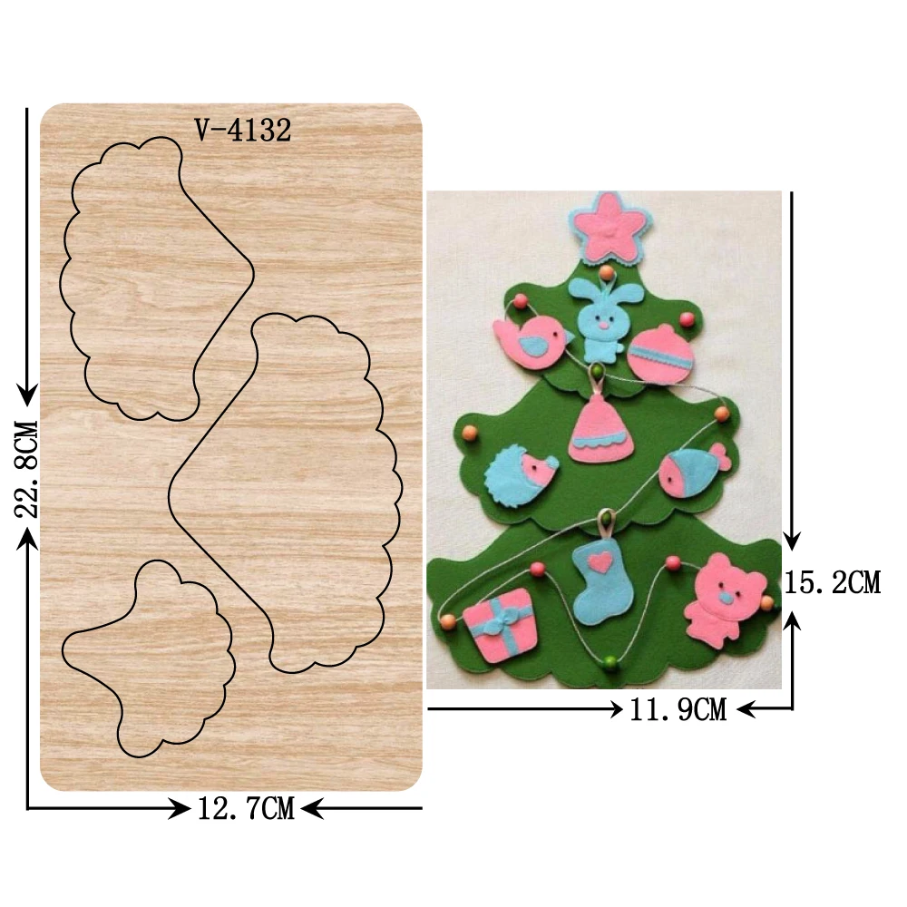 New Christmas tree wooden dies cutting dies for scrapbooking Multiple sizes V-4132
New Christmas tree wooden dies cutting dies for scrapbooking Multiple sizes V-4132